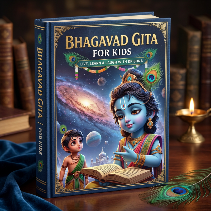 Bhagavad Gita for Kids + FREE COLORING BOOK + FREE WALL ART